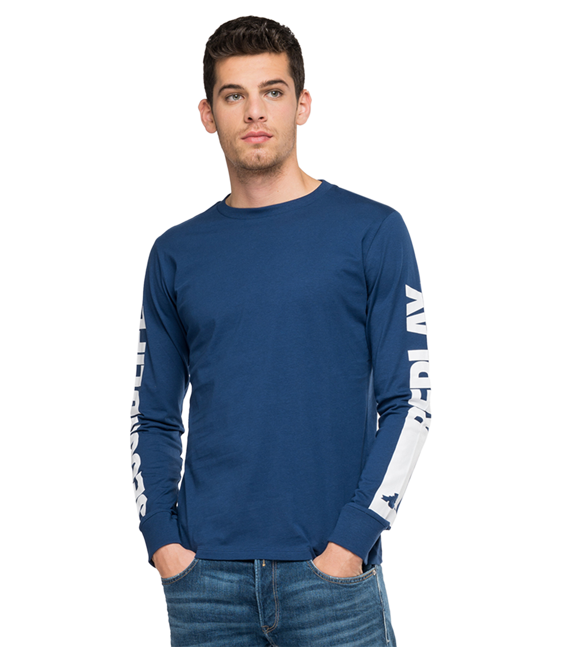 ベーシックジャージーロングTシャツ 詳細画像 ブルー 1